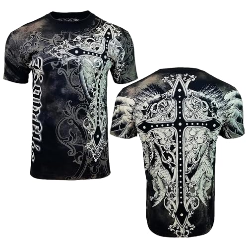 洋楽 KONFLIC WORLD Konflic USA Rock Star T-Shirt – Men's Graphic MMA Tee